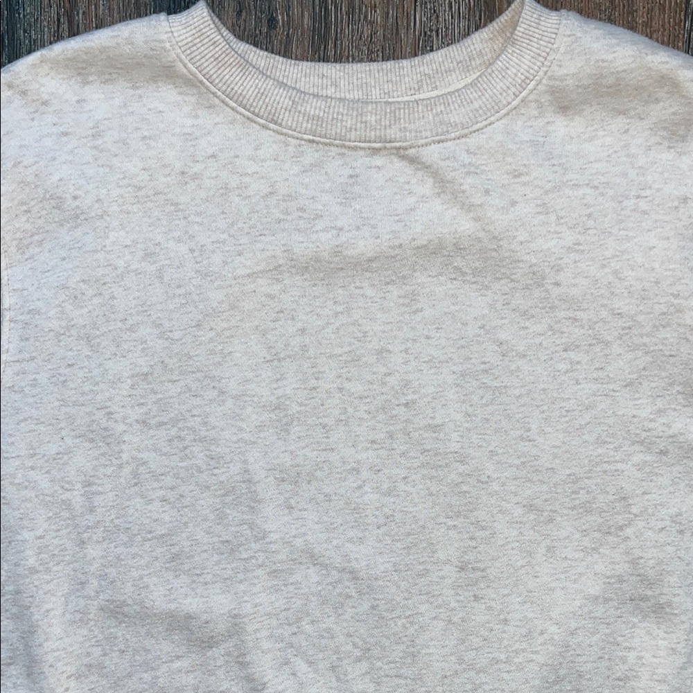 Goodfellow & Co Light Tan/Cream Crewneck Pullover Sweatshirt - Picture 3 of 4